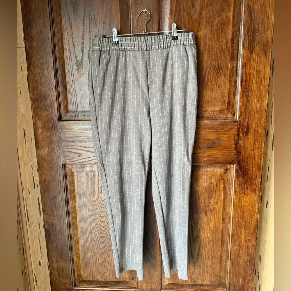 a new day women's Beige Pinstripe Dress Pants - Picture 1 of 4